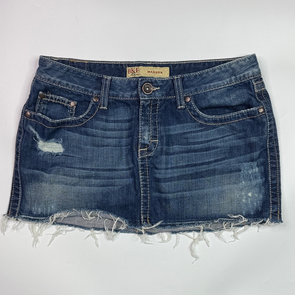 BKE Madison Denim Raw Hem Skirt Size 31